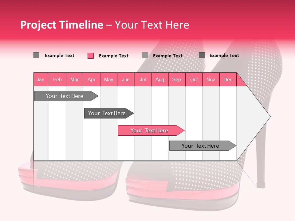 A Pair Of High Heeled Shoes With A Pink Heel PowerPoint Template