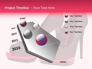 A Pair Of High Heeled Shoes With A Pink Heel PowerPoint Template