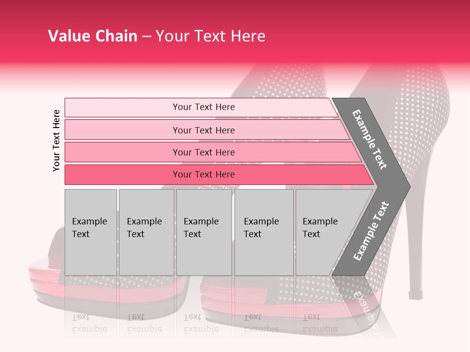 A Pair Of High Heeled Shoes With A Pink Heel PowerPoint Template