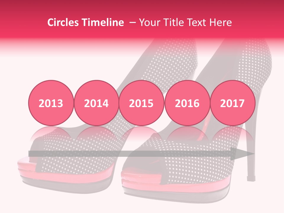 A Pair Of High Heeled Shoes With A Pink Heel PowerPoint Template