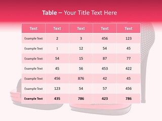 A Pair Of High Heeled Shoes With A Pink Heel PowerPoint Template