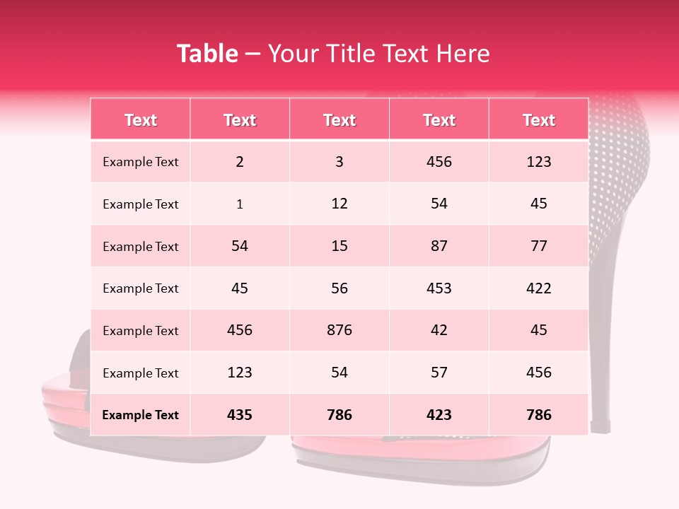 A Pair Of High Heeled Shoes With A Pink Heel PowerPoint Template
