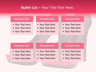 A Pair Of High Heeled Shoes With A Pink Heel PowerPoint Template