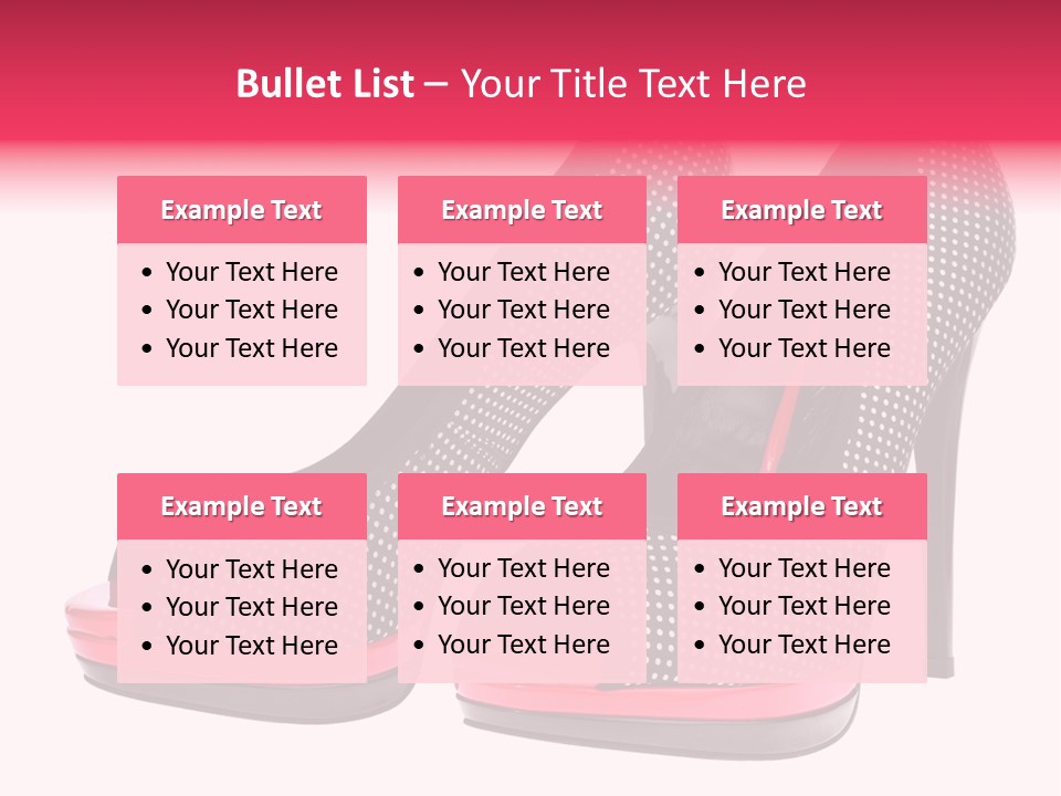 A Pair Of High Heeled Shoes With A Pink Heel PowerPoint Template