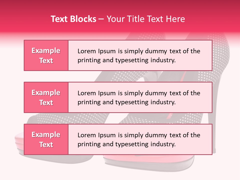 A Pair Of High Heeled Shoes With A Pink Heel PowerPoint Template