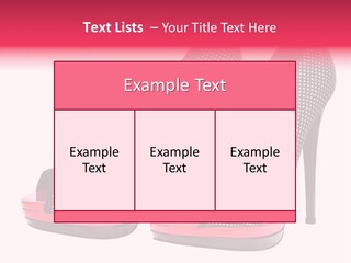 A Pair Of High Heeled Shoes With A Pink Heel PowerPoint Template