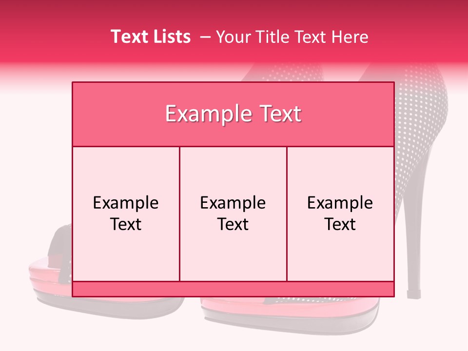 A Pair Of High Heeled Shoes With A Pink Heel PowerPoint Template