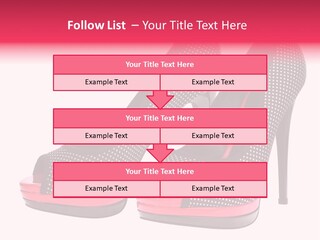 A Pair Of High Heeled Shoes With A Pink Heel PowerPoint Template