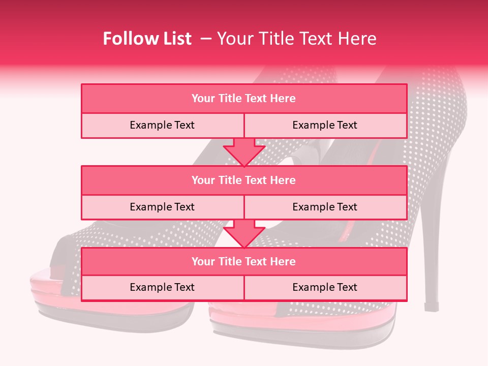 A Pair Of High Heeled Shoes With A Pink Heel PowerPoint Template