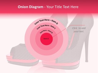 A Pair Of High Heeled Shoes With A Pink Heel PowerPoint Template