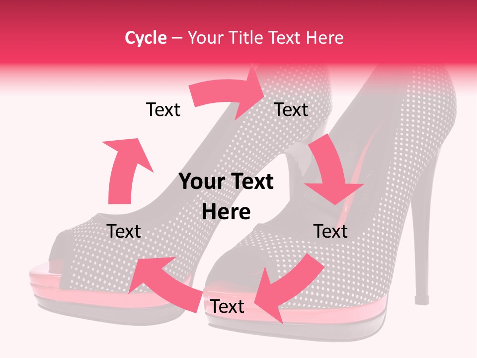 A Pair Of High Heeled Shoes With A Pink Heel PowerPoint Template