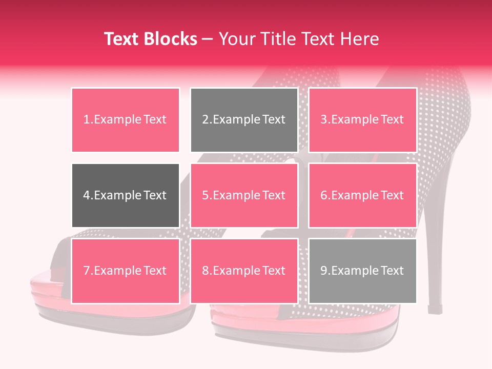 A Pair Of High Heeled Shoes With A Pink Heel PowerPoint Template
