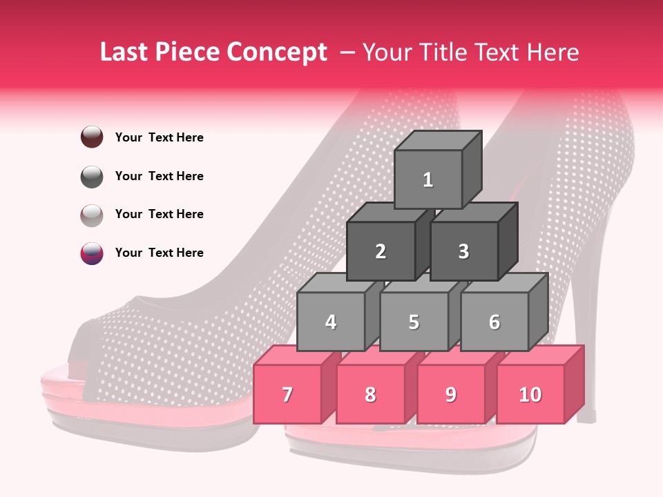 A Pair Of High Heeled Shoes With A Pink Heel PowerPoint Template