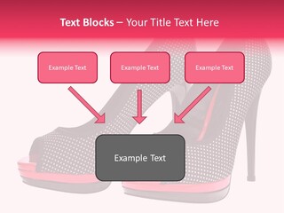 A Pair Of High Heeled Shoes With A Pink Heel PowerPoint Template