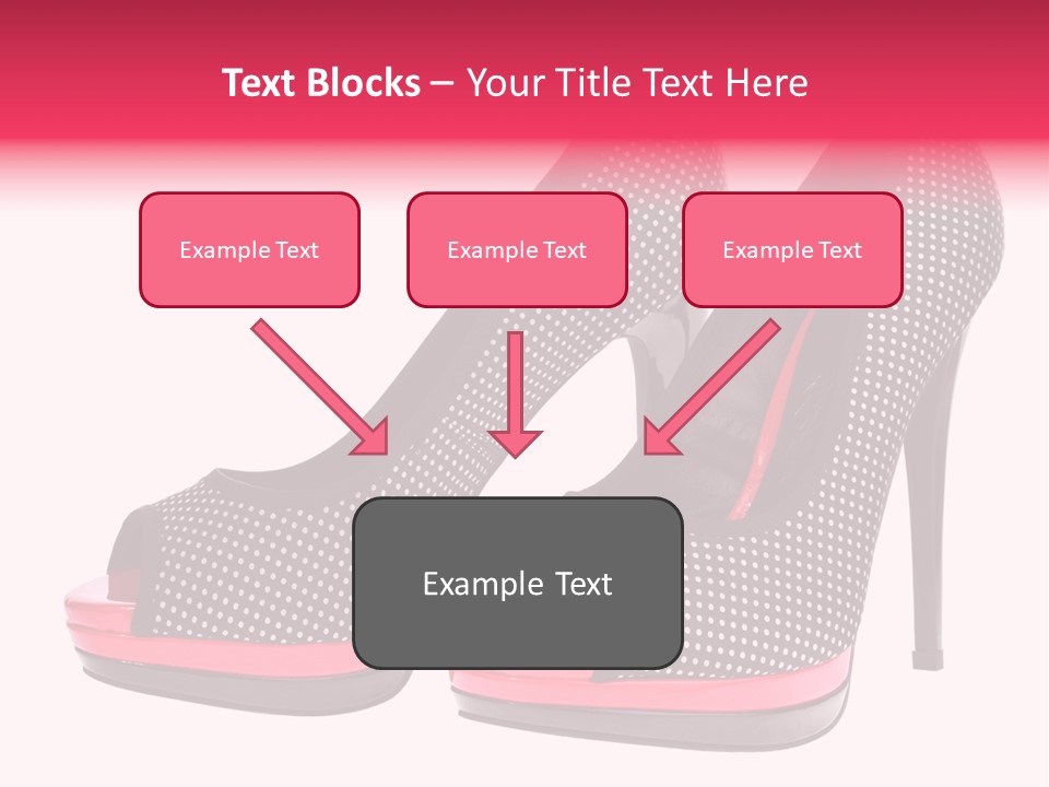 A Pair Of High Heeled Shoes With A Pink Heel PowerPoint Template