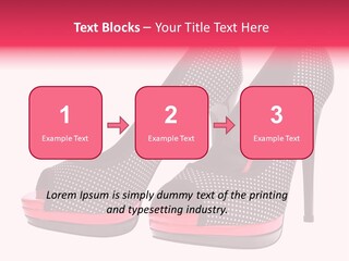 A Pair Of High Heeled Shoes With A Pink Heel PowerPoint Template