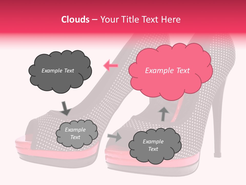 A Pair Of High Heeled Shoes With A Pink Heel PowerPoint Template