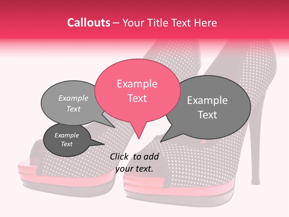 A Pair Of High Heeled Shoes With A Pink Heel PowerPoint Template