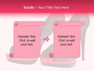 A Pair Of High Heeled Shoes With A Pink Heel PowerPoint Template
