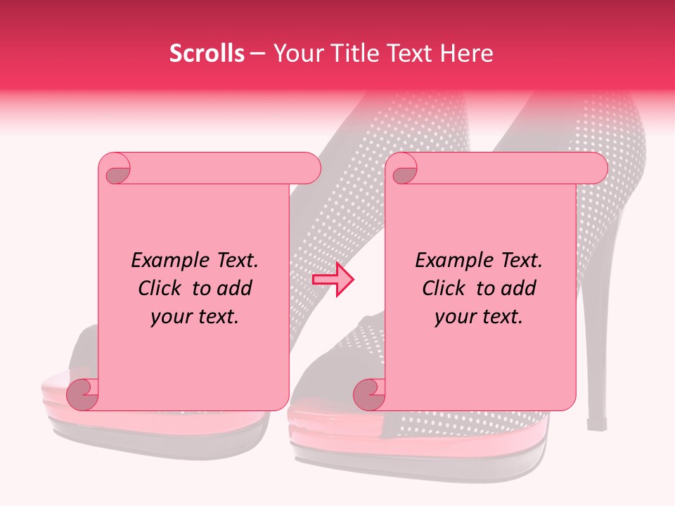A Pair Of High Heeled Shoes With A Pink Heel PowerPoint Template