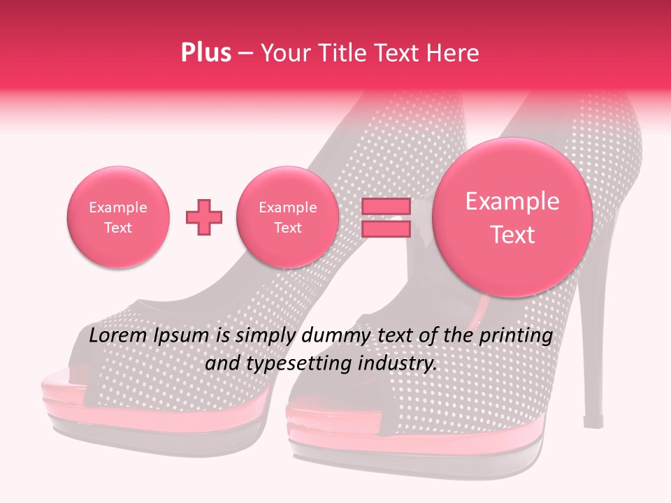 A Pair Of High Heeled Shoes With A Pink Heel PowerPoint Template