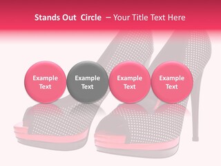 A Pair Of High Heeled Shoes With A Pink Heel PowerPoint Template