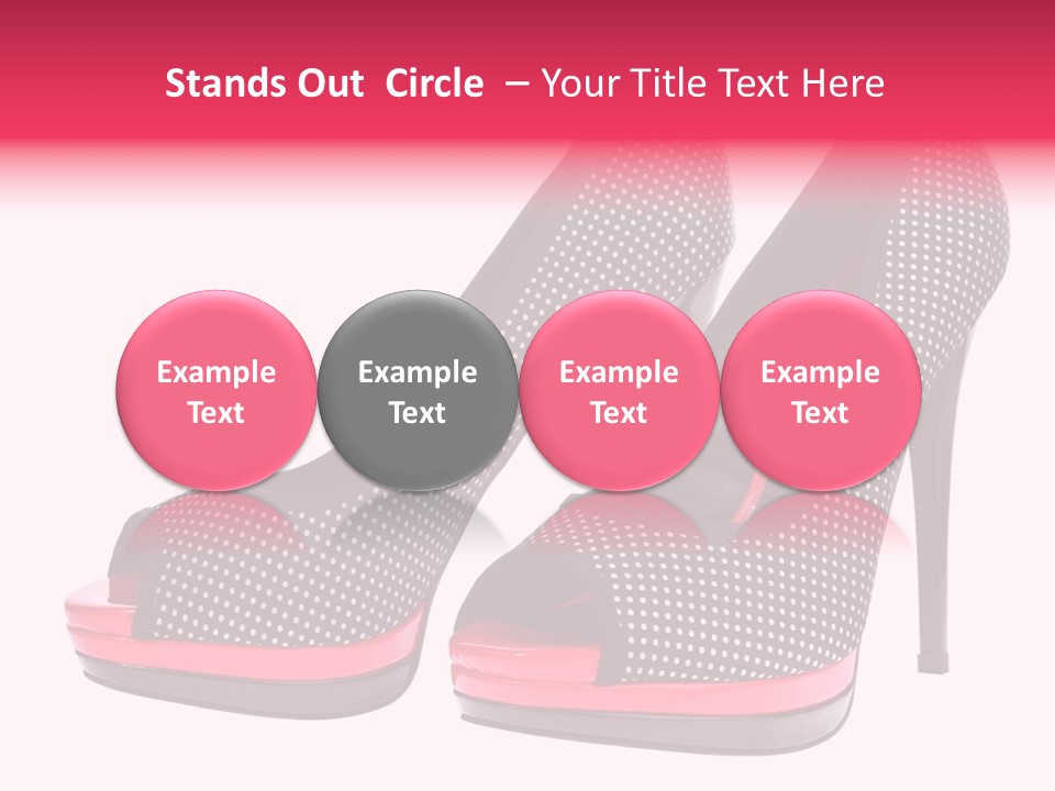 A Pair Of High Heeled Shoes With A Pink Heel PowerPoint Template