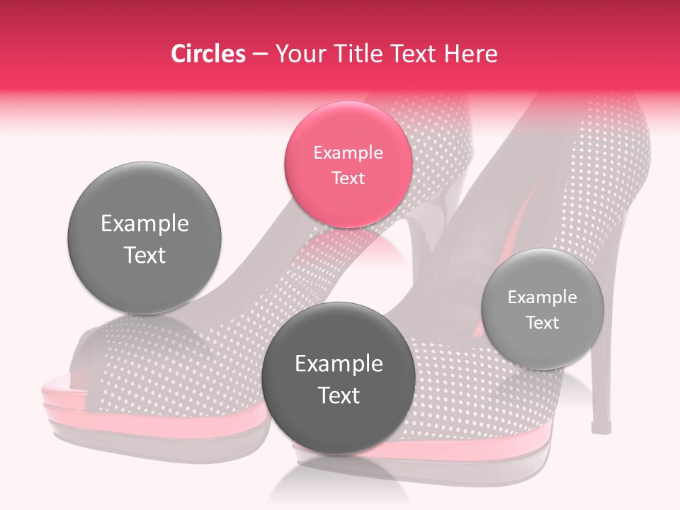 A Pair Of High Heeled Shoes With A Pink Heel PowerPoint Template