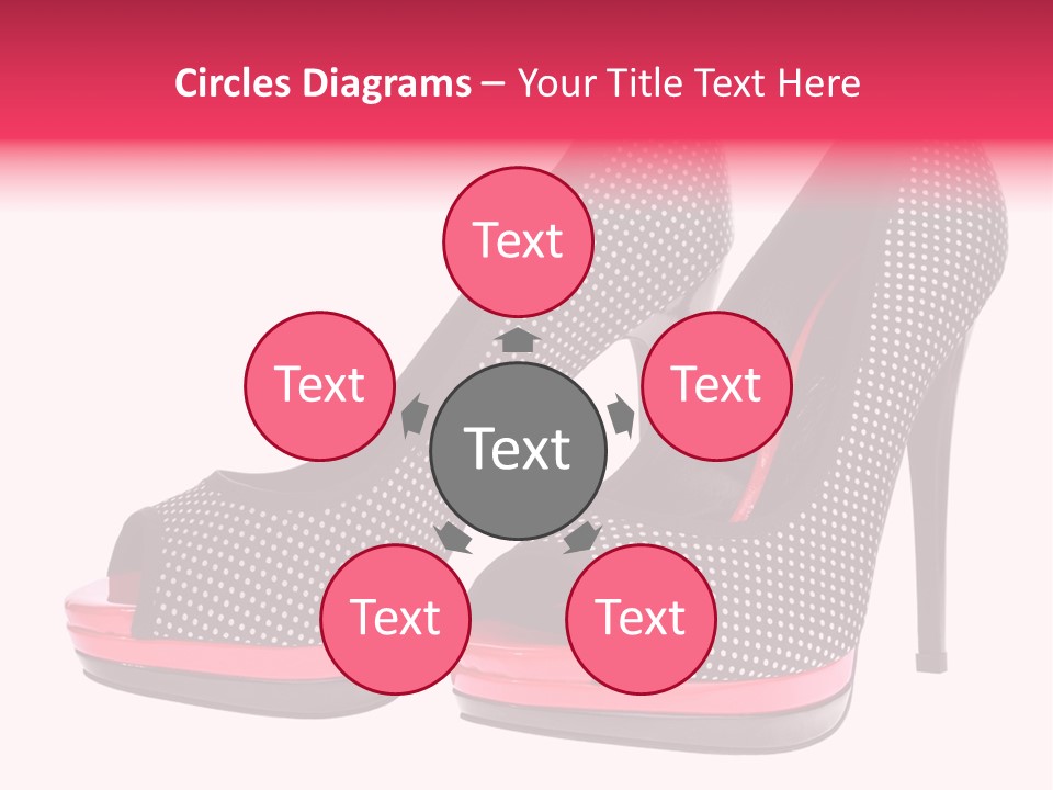 A Pair Of High Heeled Shoes With A Pink Heel PowerPoint Template