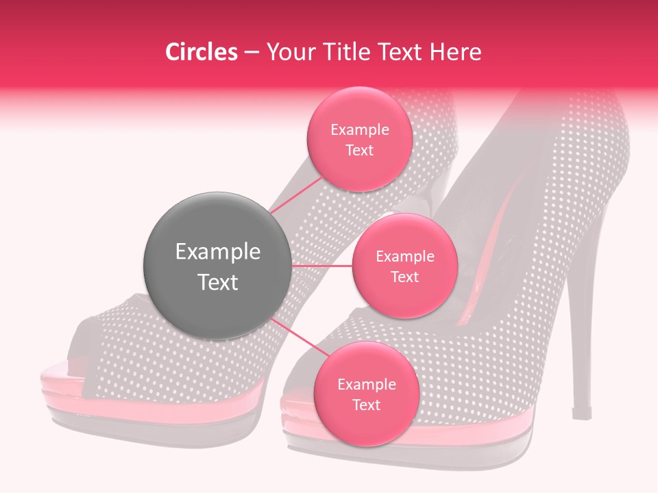 A Pair Of High Heeled Shoes With A Pink Heel PowerPoint Template