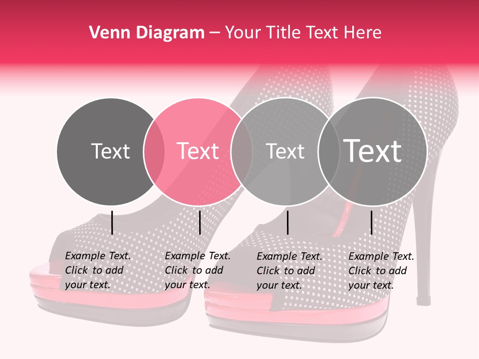 A Pair Of High Heeled Shoes With A Pink Heel PowerPoint Template