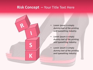 A Pair Of High Heeled Shoes With A Pink Heel PowerPoint Template