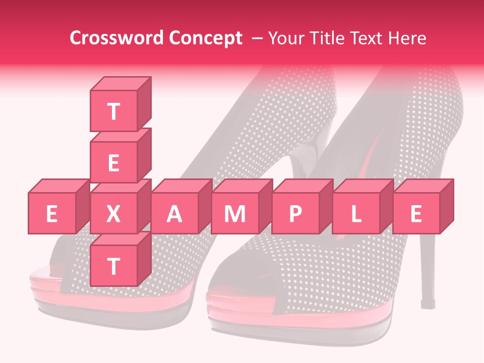 A Pair Of High Heeled Shoes With A Pink Heel PowerPoint Template