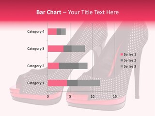 A Pair Of High Heeled Shoes With A Pink Heel PowerPoint Template