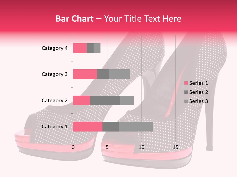 A Pair Of High Heeled Shoes With A Pink Heel PowerPoint Template