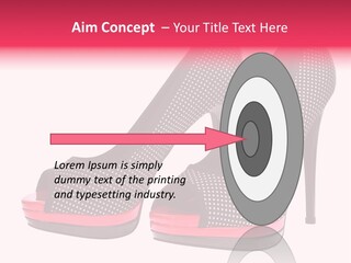 A Pair Of High Heeled Shoes With A Pink Heel PowerPoint Template