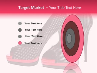 A Pair Of High Heeled Shoes With A Pink Heel PowerPoint Template