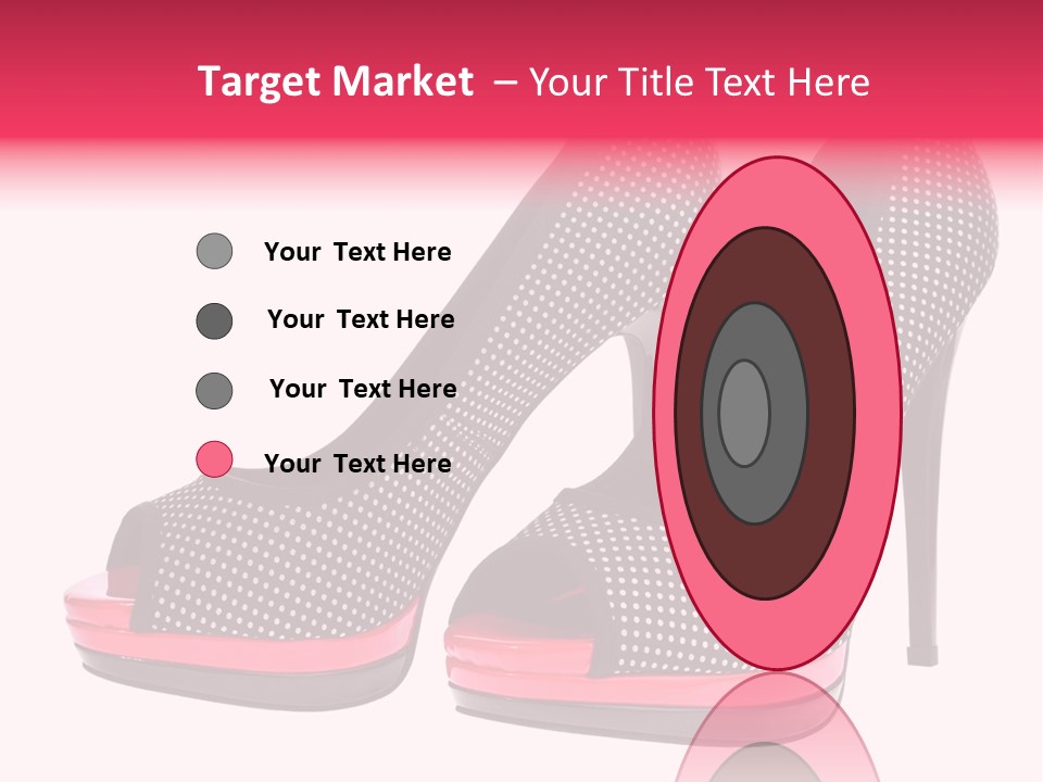A Pair Of High Heeled Shoes With A Pink Heel PowerPoint Template