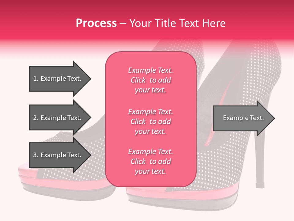 A Pair Of High Heeled Shoes With A Pink Heel PowerPoint Template