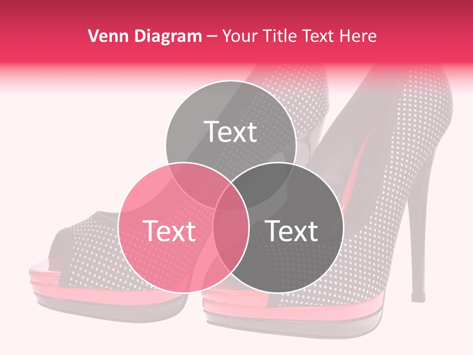 A Pair Of High Heeled Shoes With A Pink Heel PowerPoint Template