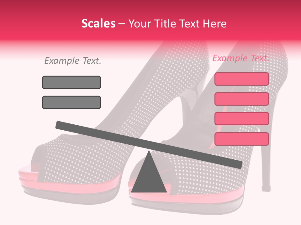 A Pair Of High Heeled Shoes With A Pink Heel PowerPoint Template