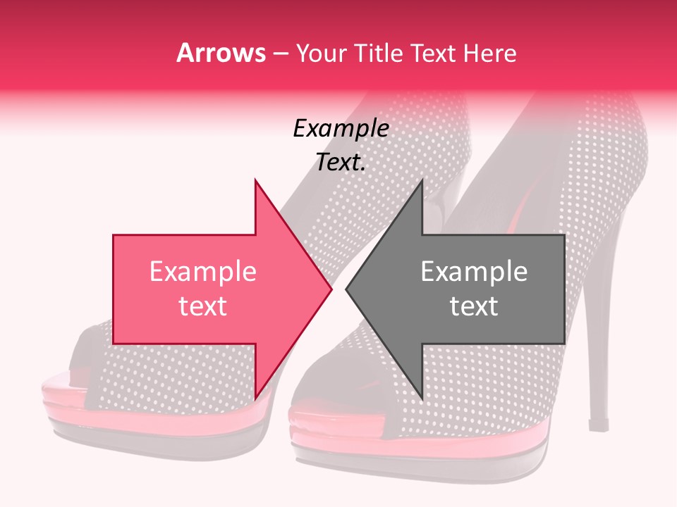 A Pair Of High Heeled Shoes With A Pink Heel PowerPoint Template