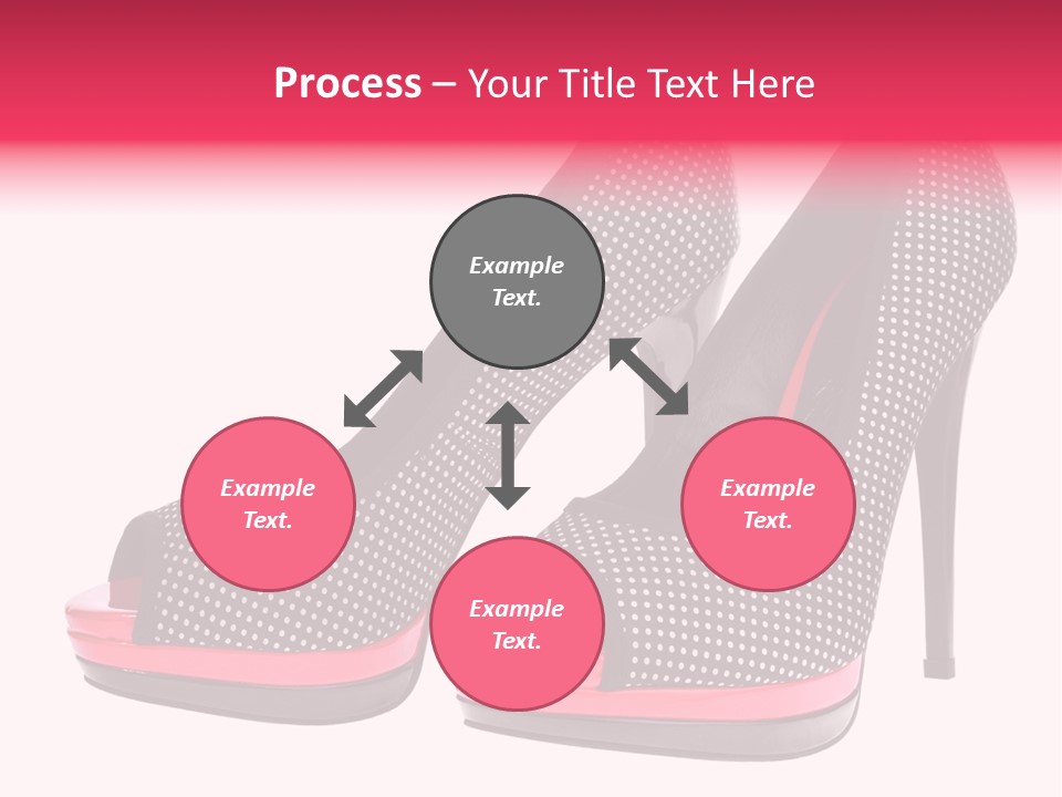 A Pair Of High Heeled Shoes With A Pink Heel PowerPoint Template