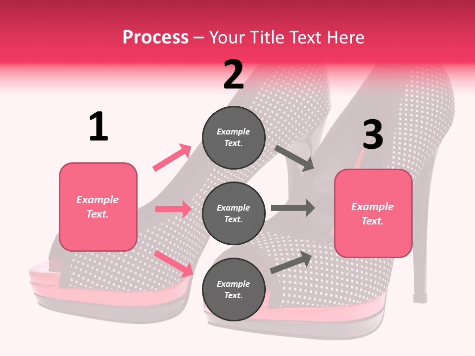 A Pair Of High Heeled Shoes With A Pink Heel PowerPoint Template