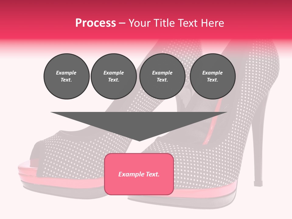 A Pair Of High Heeled Shoes With A Pink Heel PowerPoint Template
