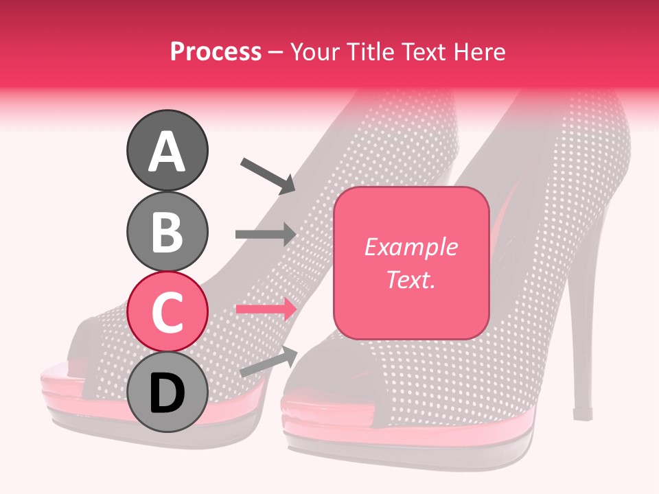 A Pair Of High Heeled Shoes With A Pink Heel PowerPoint Template