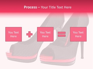 A Pair Of High Heeled Shoes With A Pink Heel PowerPoint Template