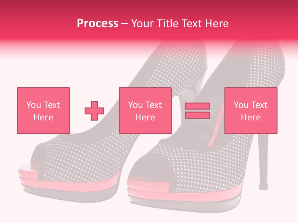 A Pair Of High Heeled Shoes With A Pink Heel PowerPoint Template