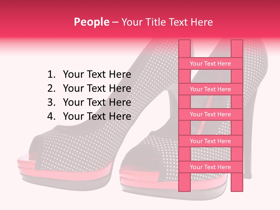A Pair Of High Heeled Shoes With A Pink Heel PowerPoint Template