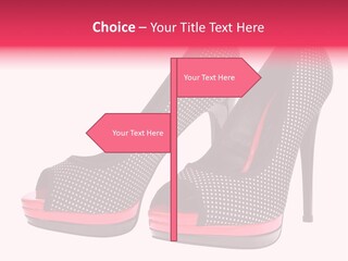 A Pair Of High Heeled Shoes With A Pink Heel PowerPoint Template